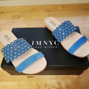 IMNYC Isaac Mizrahi Open Toe Studded Sandal